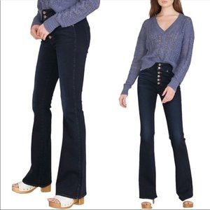 Veronica Beard Beverly High-Rise Skinny Flare Indigo Jeans